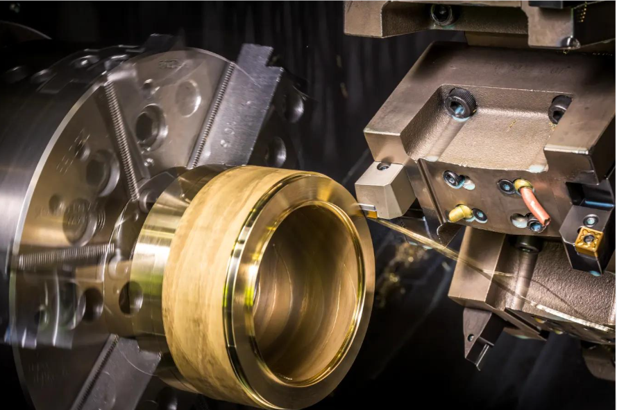 Precision machining process for brass bush components