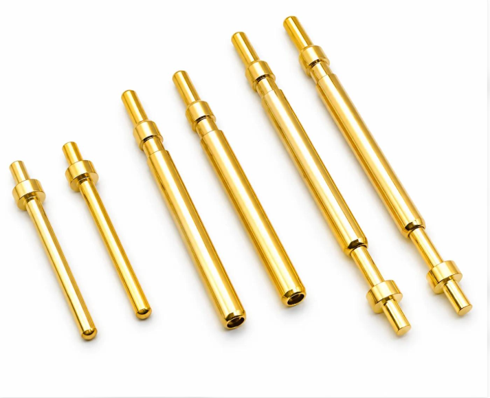 Precision brass EV electrical pins for compatible connector assemblies