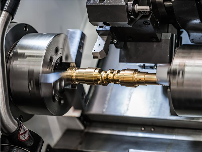 CNC machining process for precision brass components